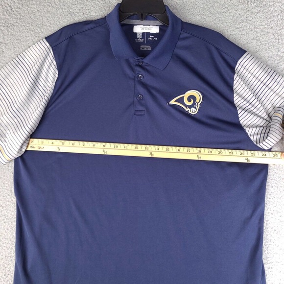 Los Angeles Rams Draft Director JW Jordan Nike NFL OnField Polo Shirt XXL Blue - Picture 9 of 15